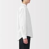 紳士　ヘンプコットンスタンドカラー長袖シャツ