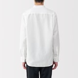 紳士　ヘンプコットンスタンドカラー長袖シャツ