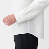 紳士　ヘンプコットンスタンドカラー長袖シャツ