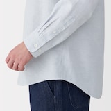 紳士　ヘンプコットンスタンドカラー長袖シャツ