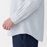 紳士　ヘンプコットンスタンドカラー長袖シャツ