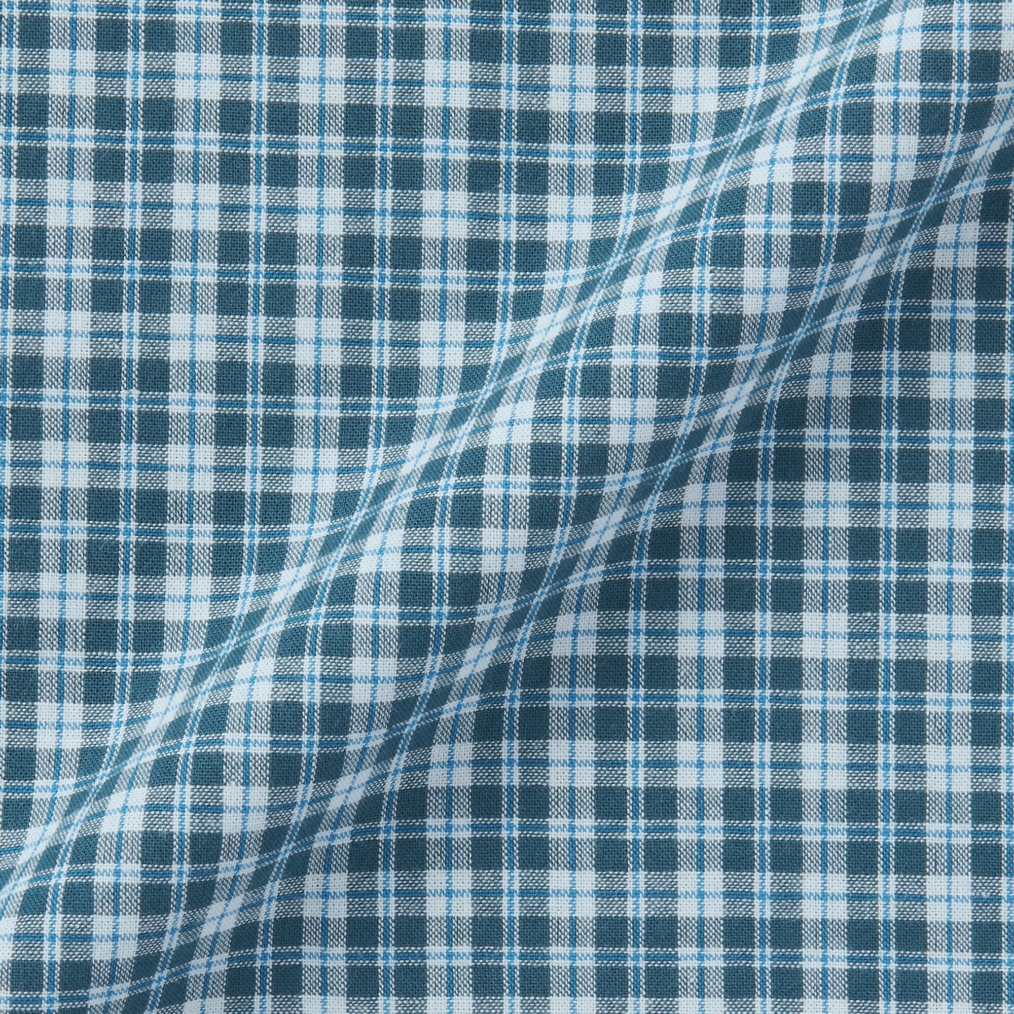 紳士　マドラスチェックオープンカラー半袖シャツ