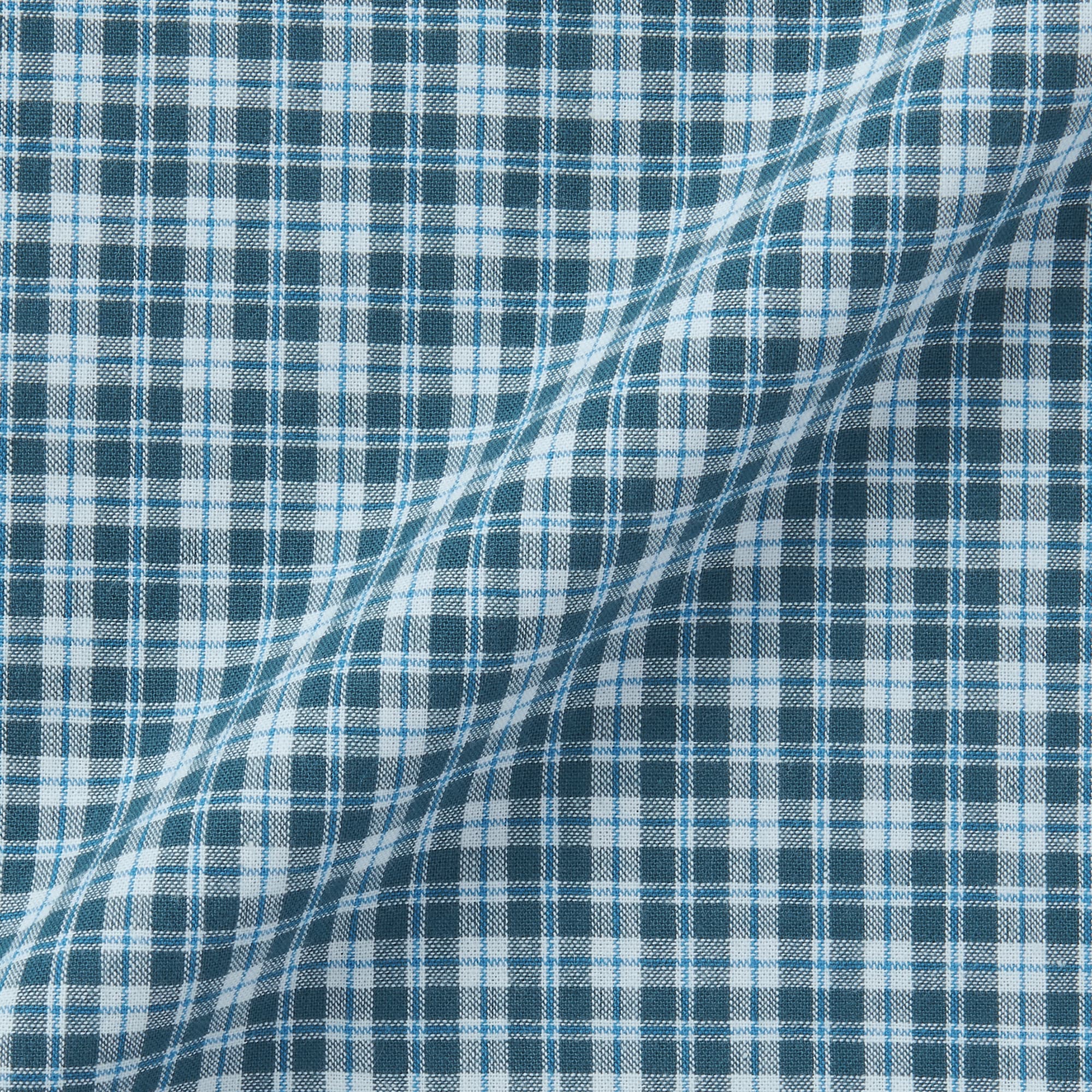 紳士　マドラスチェックオープンカラー半袖シャツ