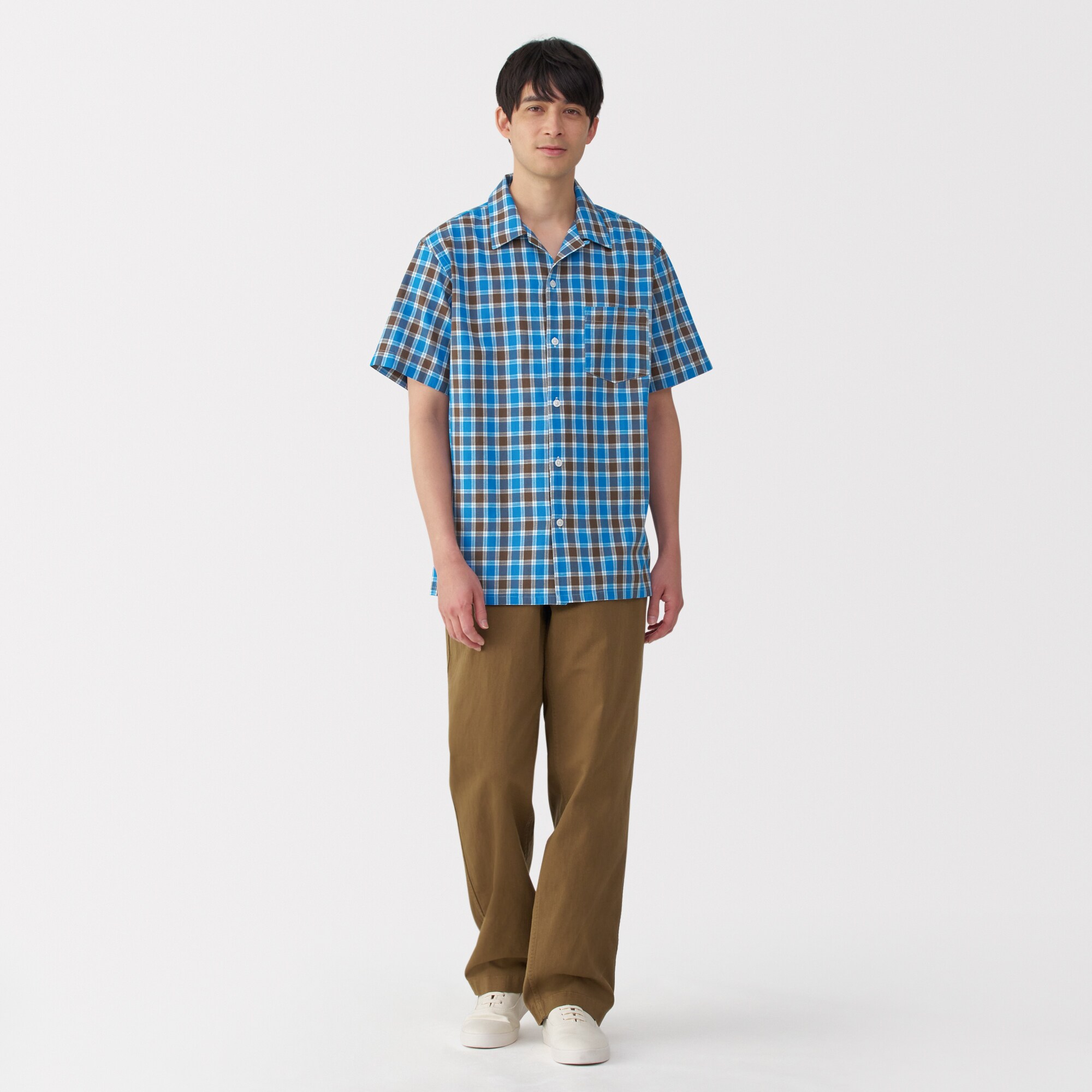 Cloveru Japan 半袖チェックシャツ Cloveru Japan 半袖チェックシャツ Cloveru Japan 半袖チェックシャツ