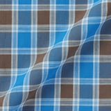 紳士　マドラスチェックオープンカラー半袖シャツ