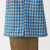 紳士　マドラスチェックオープンカラー半袖シャツ