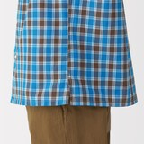 紳士　マドラスチェックオープンカラー半袖シャツ