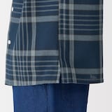 紳士　マドラスチェックオープンカラー半袖シャツ