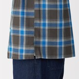 紳士　マドラスチェックオープンカラー半袖シャツ