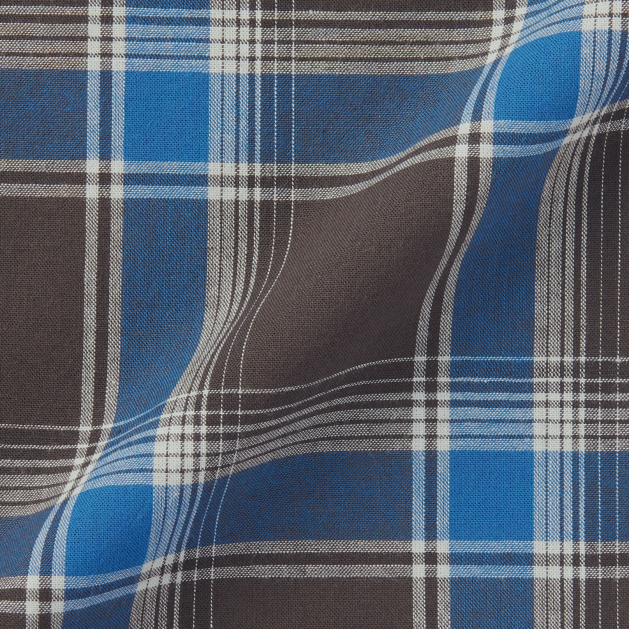 紳士　マドラスチェックオープンカラー半袖シャツ