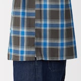 紳士　マドラスチェックオープンカラー半袖シャツ