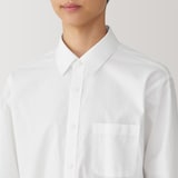 紳士　洗いざらしブロード長袖シャツ