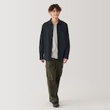 紳士　洗いざらしブロード長袖シャツ