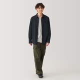 紳士　洗いざらしブロード長袖シャツ