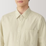 紳士　洗いざらしブロード長袖シャツ