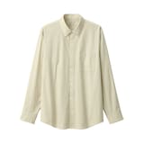 紳士　洗いざらしブロード長袖シャツ