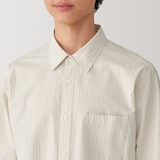 紳士　洗いざらしブロード長袖シャツ