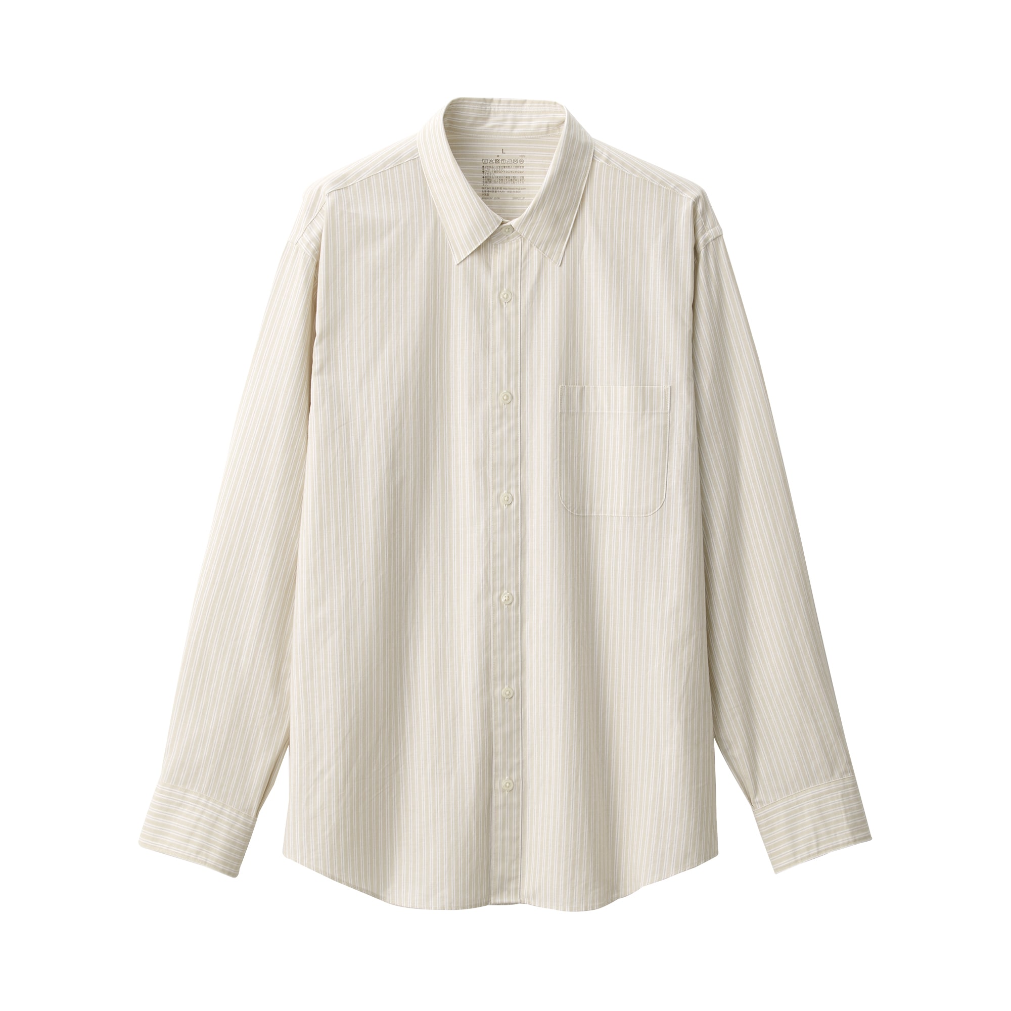 紳士　洗いざらしブロード長袖シャツ