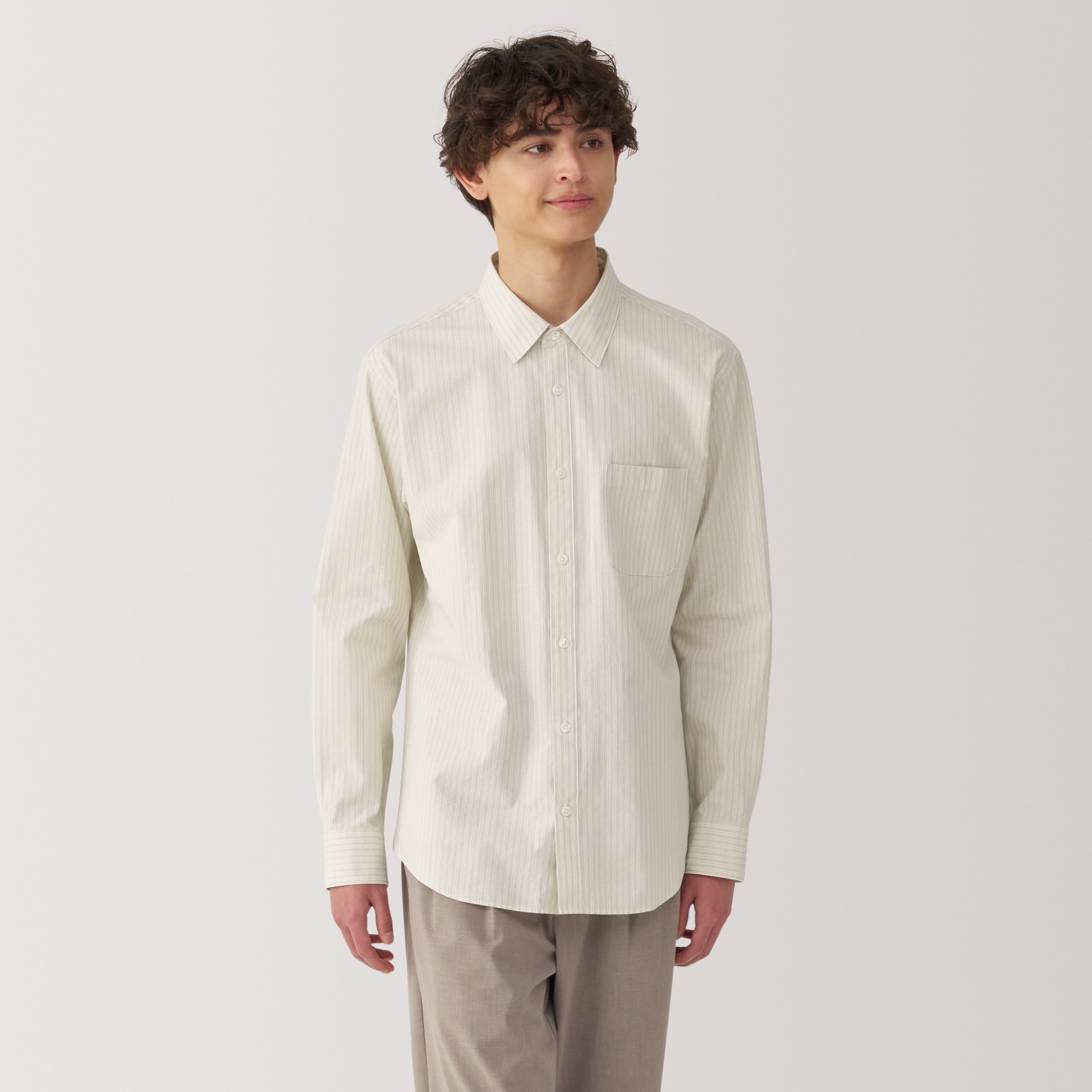 紳士 洗いざらしブロード長袖シャツ | 無印良品