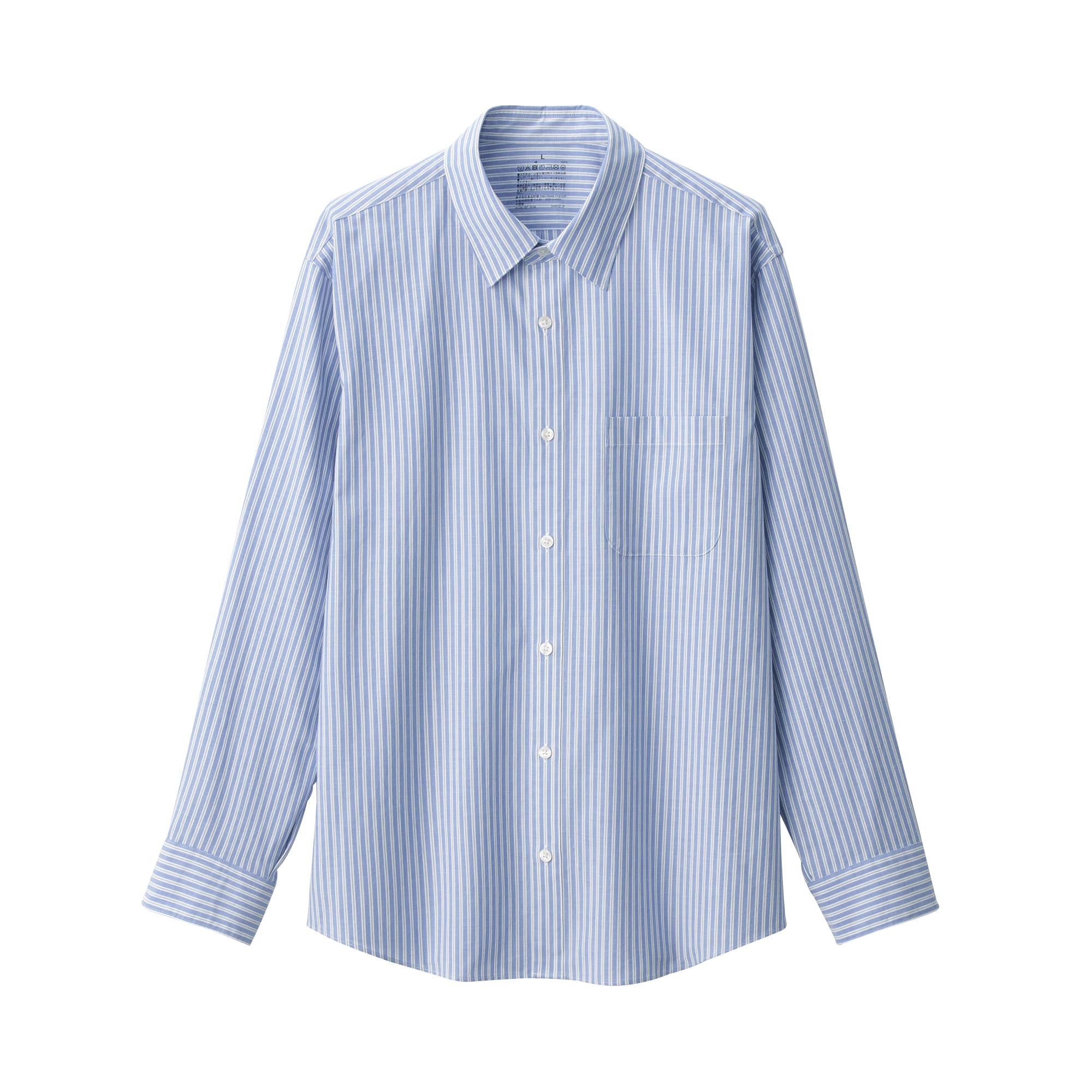 紳士　洗いざらしブロード長袖シャツ