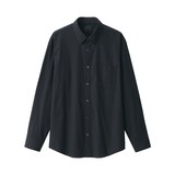 紳士　洗いざらしブロード長袖シャツ