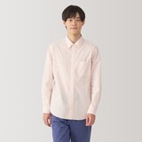 紳士　洗いざらしブロード長袖シャツ