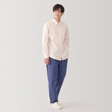 紳士　洗いざらしブロード長袖シャツ