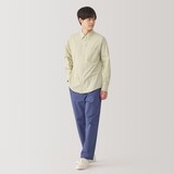 紳士　洗いざらしブロード長袖シャツ