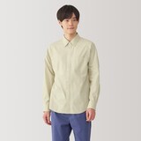 紳士　洗いざらしブロード長袖シャツ