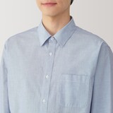 紳士　洗いざらしブロード長袖シャツ