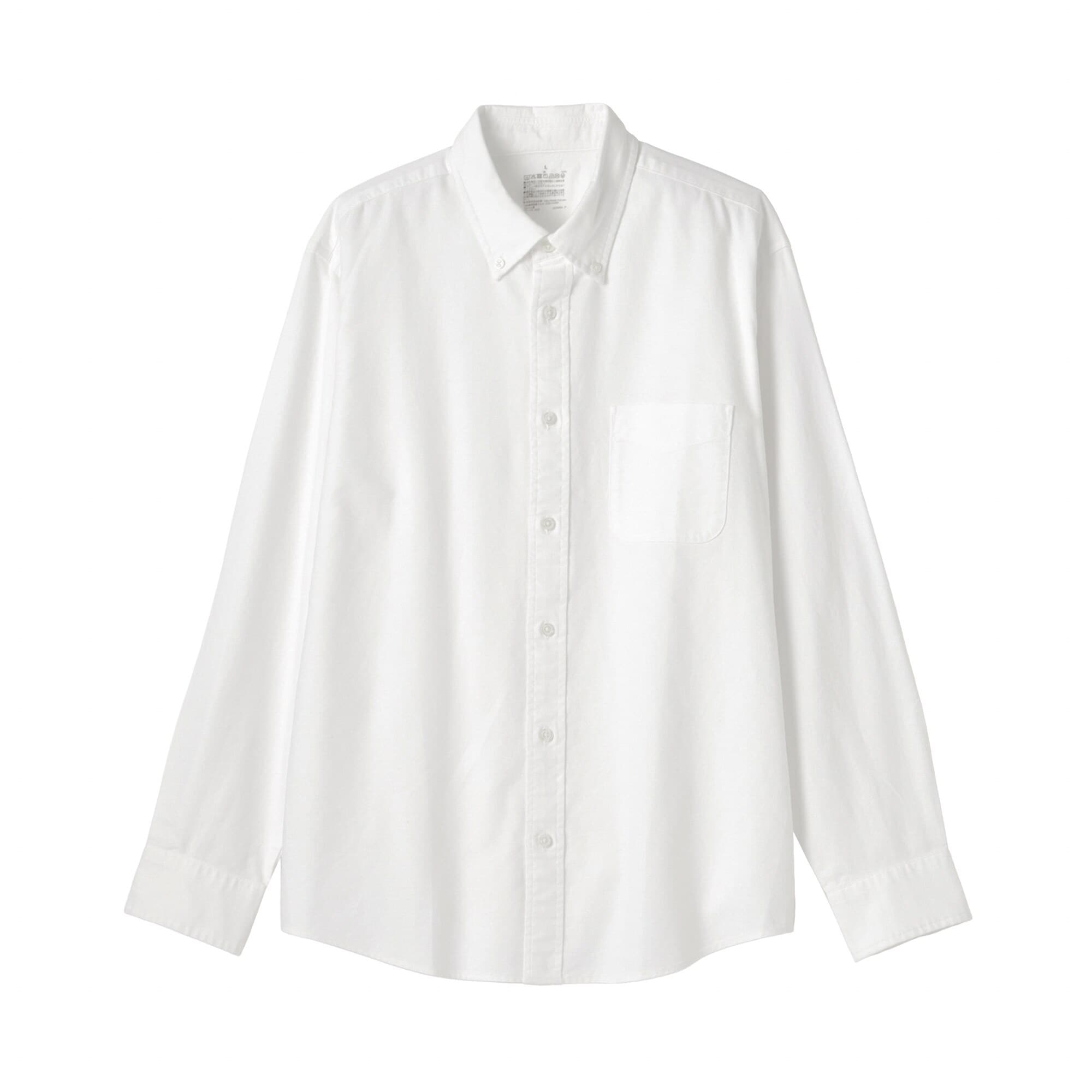 紳士　洗いざらしオックスボタンダウン長袖シャツ