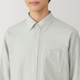 紳士　洗いざらしオックスボタンダウン長袖シャツ