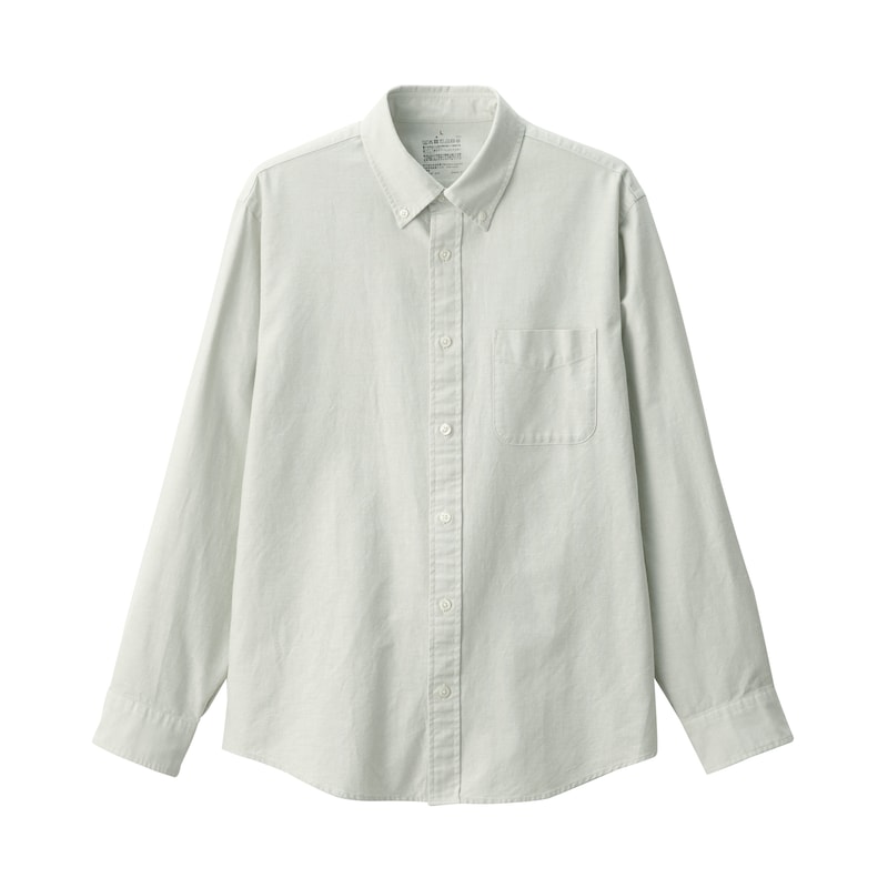 紳士　洗いざらしオックスボタンダウン長袖シャツ