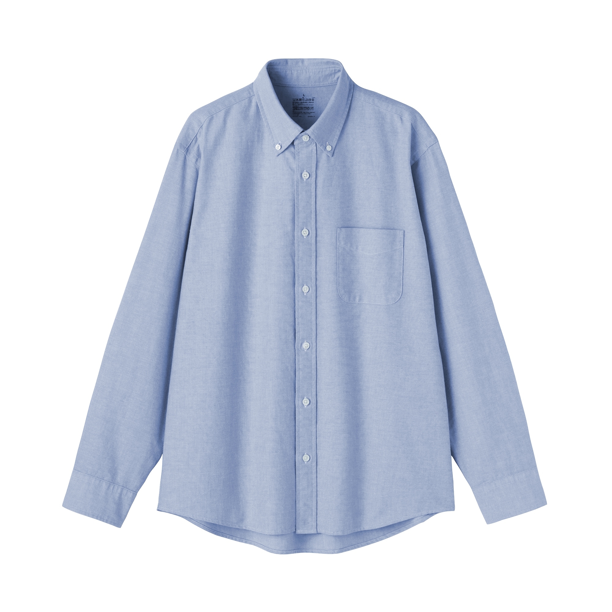 紳士　洗いざらしオックスボタンダウン長袖シャツ