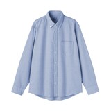 紳士　洗いざらしオックスボタンダウン長袖シャツ