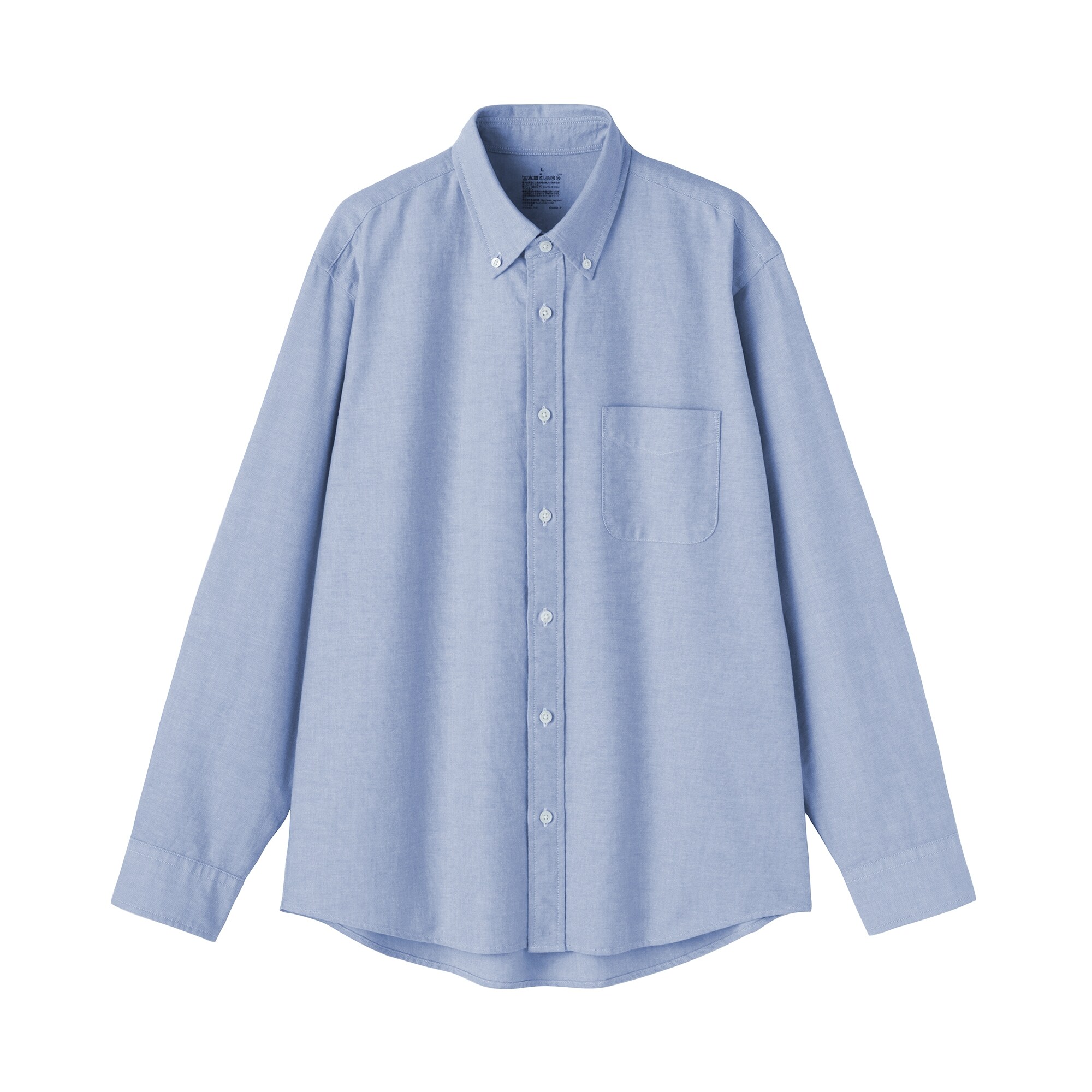 紳士　洗いざらしオックスボタンダウン長袖シャツ