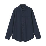 紳士　洗いざらしオックスボタンダウン長袖シャツ