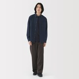 紳士　洗いざらしオックスボタンダウン長袖シャツ