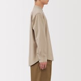 紳士　洗いざらしオックススタンドカラー長袖シャツ