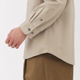 紳士　洗いざらしオックススタンドカラー長袖シャツ