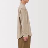 紳士　洗いざらしオックススタンドカラー長袖シャツ