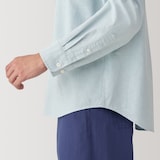 紳士　洗いざらしオックススタンドカラー長袖シャツ