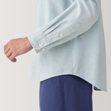 紳士　洗いざらしオックススタンドカラー長袖シャツ