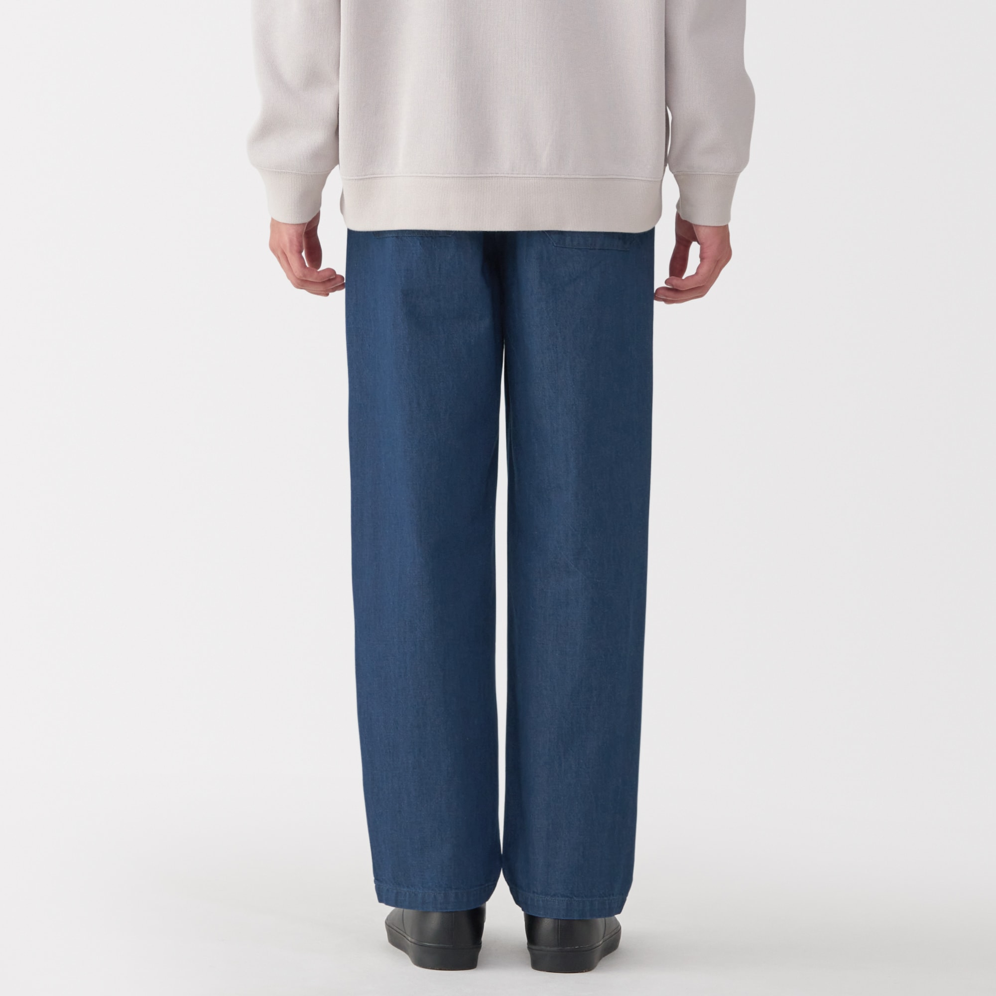 紳士 洗いざらしデニムイージーパンツ インディゴ | 無印良品