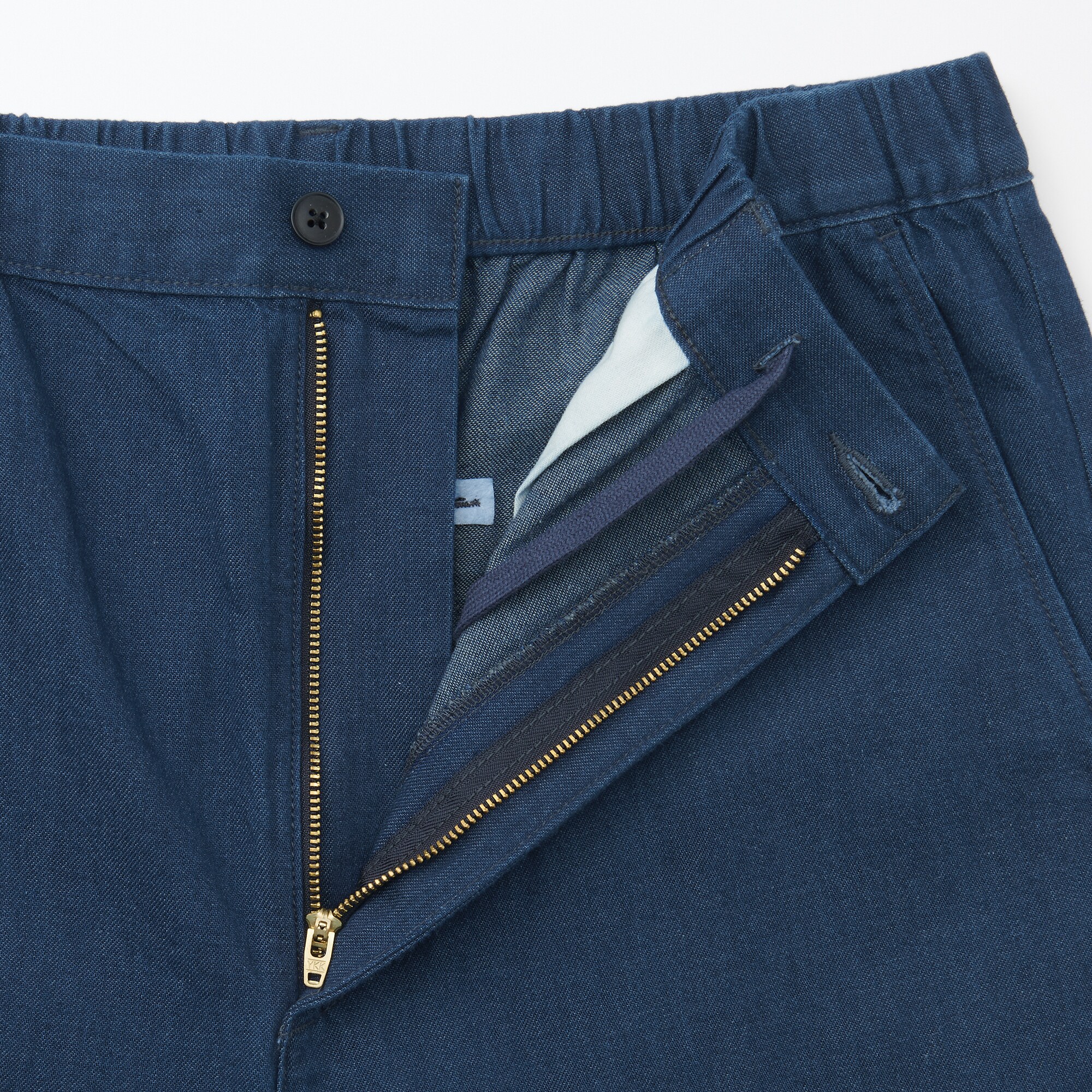 紳士　洗いざらしデニムイージーパンツ　インディゴ