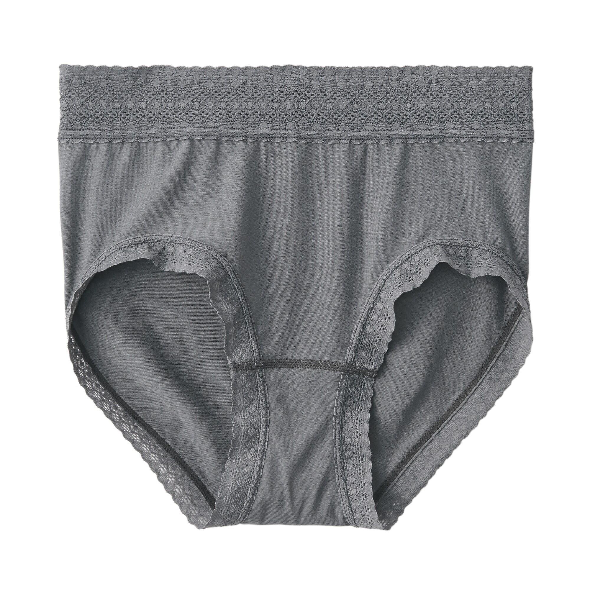 婦人　なめらかレース付きハイライズショーツ