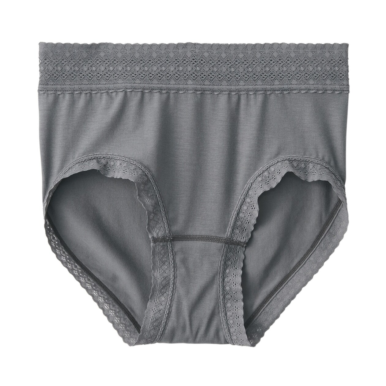 婦人　なめらかレース付きハイライズショーツ