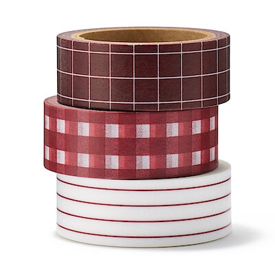 マスキングテープ　３本組　約幅１５ｍｍ×長さ６ｍ