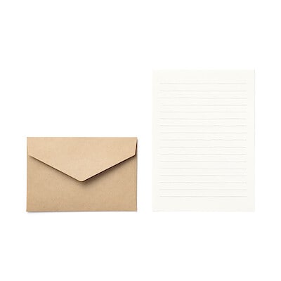 レターセット　クラフト　封筒３枚・便箋６枚
