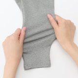 ベビー　おなかすっぽりストレッチ十分丈リブレギンス